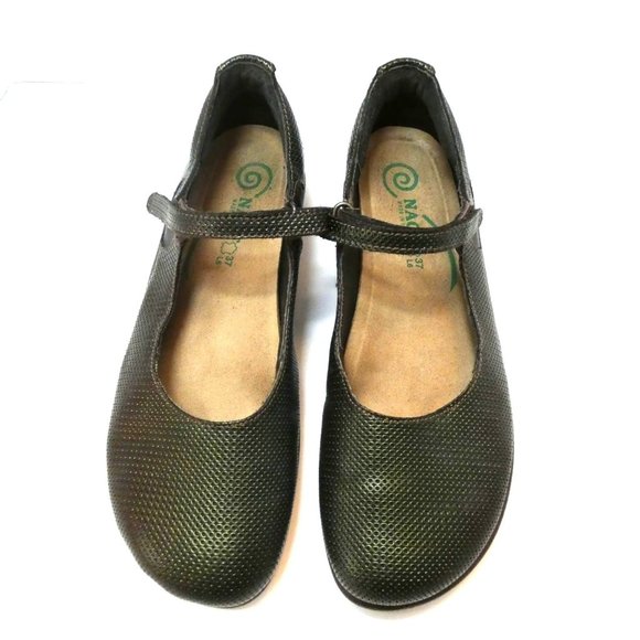 NAOT Mary Janes Reka Rattlesnake Brown US 6 6.5 37 shoes Lagenlook flats artsy - Picture 9 of 12